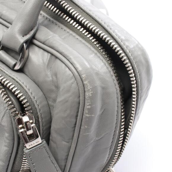 Prada Antique Nappa Leather Multi Pocket Top Handle Bag Slate Gray - Picture 6 of 9